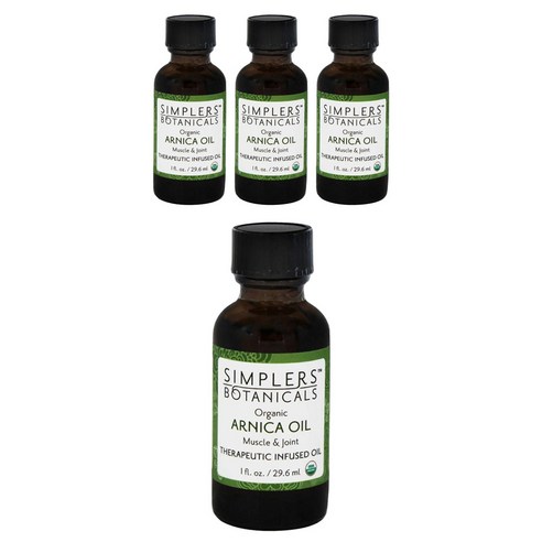 심플러보타니컬즈 아니카 머슬 & 조인트 테라퓨틱 인퓨즈 오일, 29.6ml, 4개