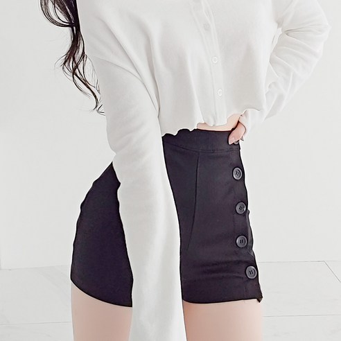 글램디브 여성 숏팬츠 슬림핏 스키니핏 페오린 단추 핫 팬츠 AB0156