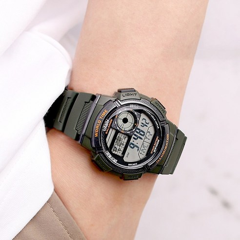 CASIO 카시오 디지털시계 군대 군인 우레탄밴드 손목시계