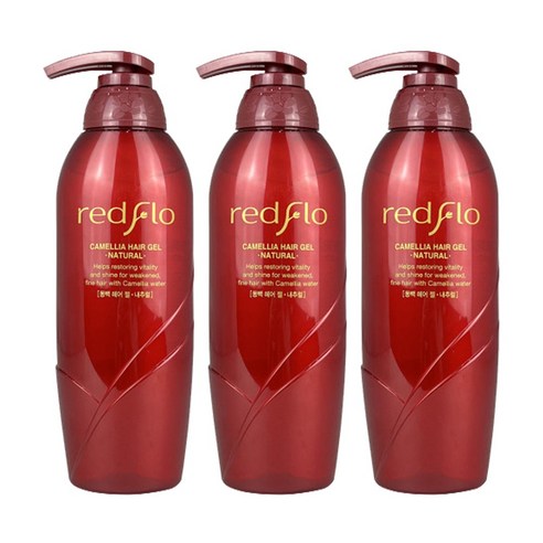3개)꽃을든남자 레드플로 동백 헤어젤 내추럴500ml, 3개, 500ml