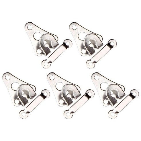 5pcs 금속 바지 패스너 허리 조임쇠 걸쇠 의류 공예 고정 도구 브래지어 후프 액세서리, 스타일 4 실버 라운드, 작은, 구리