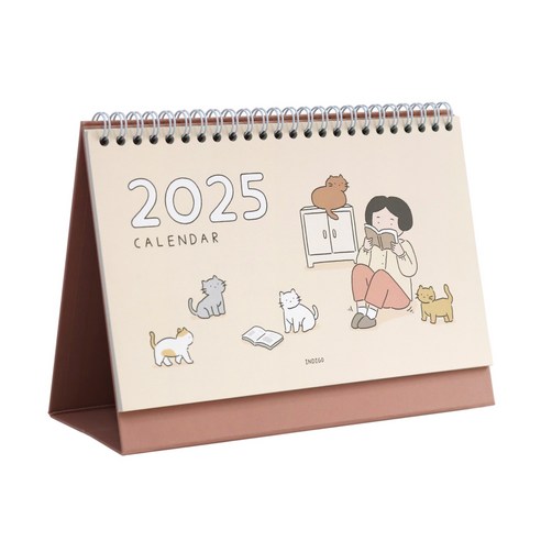 2025 일상 탁상 달력 (일러스트) 인테리어 장식 선물 감성 테스크 캘린더, [K8 09-006435] 일상탁상