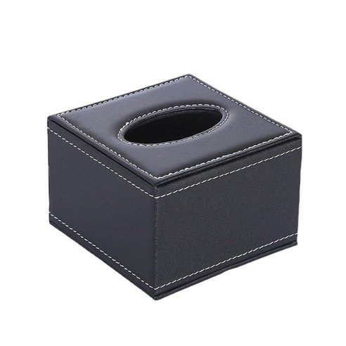 모던지니 가죽냅킨케이스 휴지통 각티슈케이스, 1통, 블랙(중형)