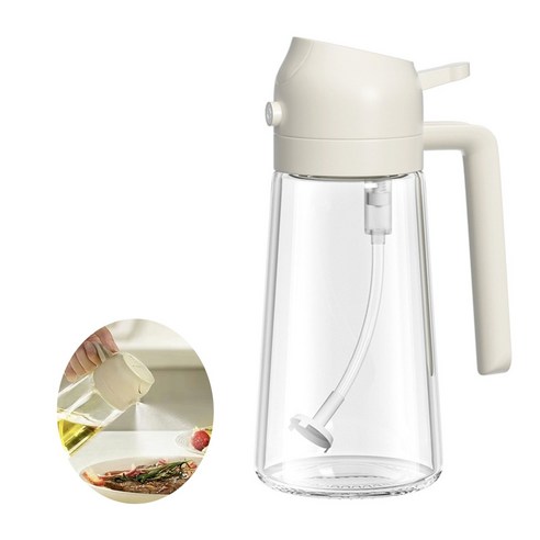 오일 스프레이 용기 소스병 참기름병(스프레이타입+붓는 타입)주방 용품470ml, 5개