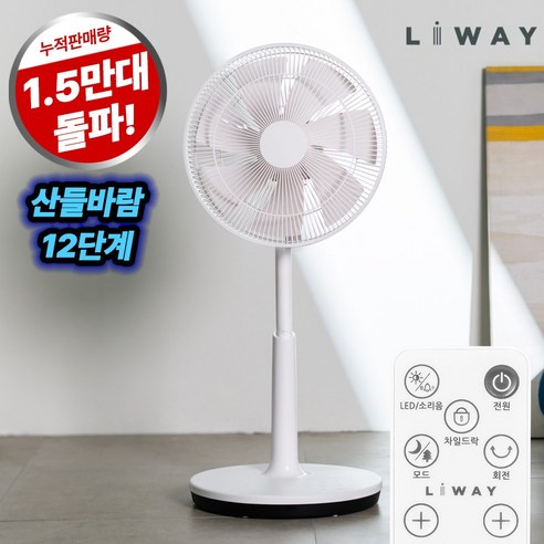 리웨이 스탠드 가정용 리모컨 무소음선풍기