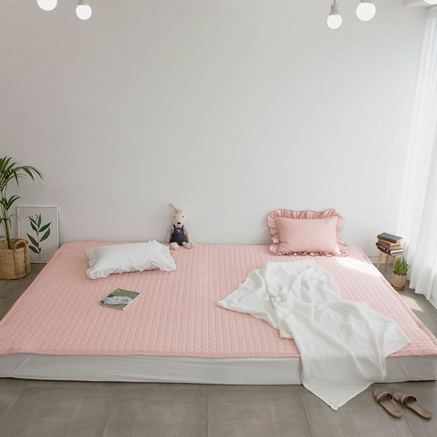 시원하고 편안한 여름 밤을 위한 시어서커 여름 침대고정패드