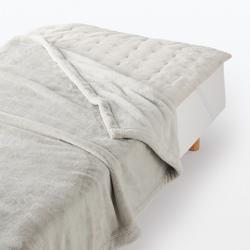 무인양품 MUJI 따뜻한 화이버 두꺼운 깔개 패드, 그레이베이지