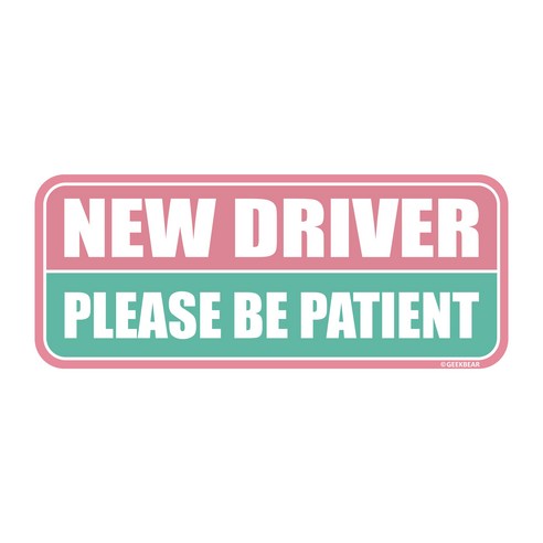 긱베어 뉴드라이버 자석 초보운전 newdriver 초보운전 심플 자석 큰사이즈, 라이트 핑크, 1개