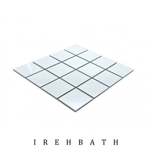 이레타일 벽 바닥 모자이크타일 WHITE73 (유광), 1개