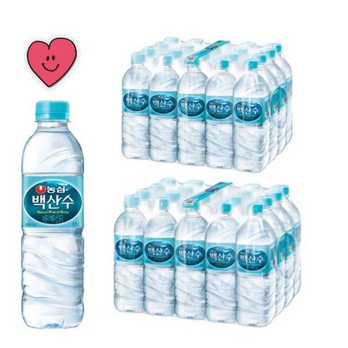 백산수 무라벨 생수, 500ml, 40개