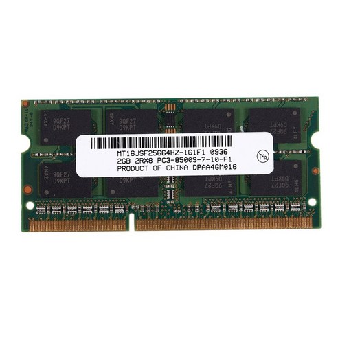 노트북 노트북을위한 DDR3 SO-DIMM DDR3L DDR3 메모리 램, 2GB / 1066., 초록
