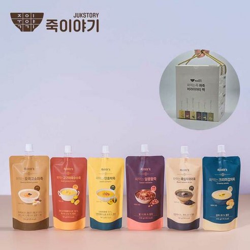 죽이야기 짜먹는 죽 6가지맛 버라이어티 팩 /12개입, 1개