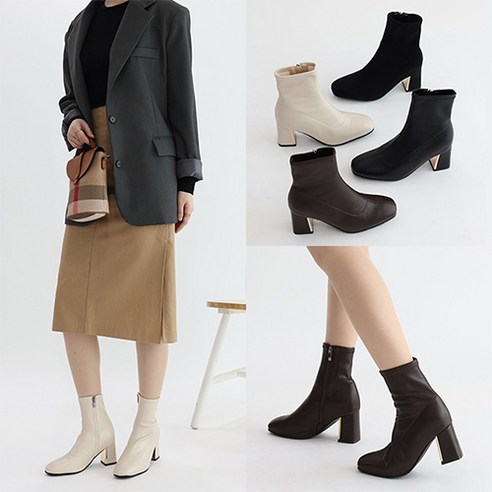 [보가] 바니아 21fw7066 스판 앵클부츠 (7cm)