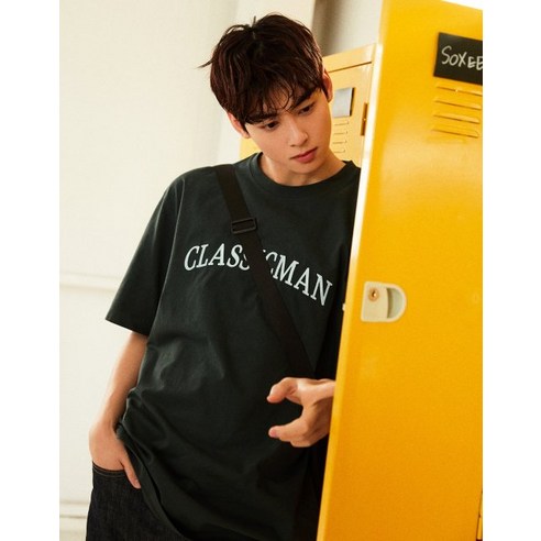 GIORDANO 지오다노 차은우 착용 093504 헤비코튼 클래식맨 반팔 티셔츠 7color 999015
