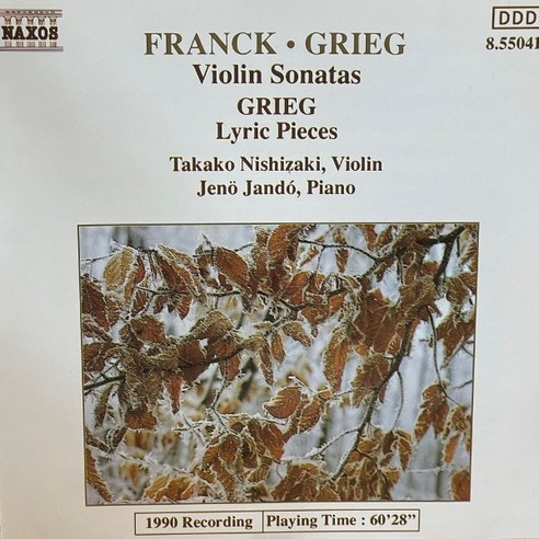 중고CD) Franck Grieg 프랑크&그리그 : 바이올린 소나타-Takako Nishizaki