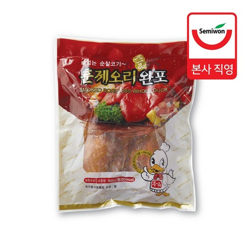 푸드올마켓_ 삼아 훈제오리 완포 800g /냉동, 1개