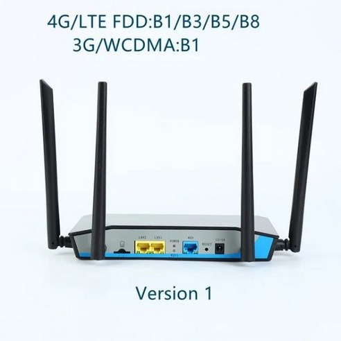 무선 라우터 허브 네트워크 전산 장비 Wi-Fi 라우터 300Mbps 언록 4G LTE CPE 모바일 LAN 포트 지원 SIM, Version 1