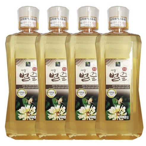 가야농산 국내산 사양벌꿀 2kg x 4개