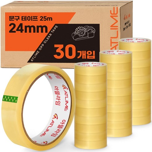 아뜰라임 물레방아 초강력 다용도 리필 테이프 세트 25m, 30개, 24mm