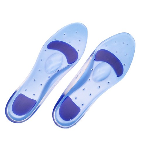 ANKRIC PU 깔창 모조 실리콘 투명 통기성 스포츠 충격 흡수 마사지 전체 패드 아치 지원 보정 평면 발 깔창 신발깔창