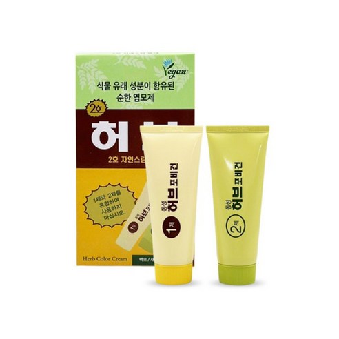 허브스피디 칼라크림 염색약 2개+클렌징폼 120ml, 1호내추럴블랙, 1개