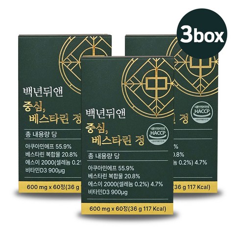 [정품] 백년뒤앤 중심 70mg x 60정 베스타린 BPPV 균형 솔루션 영양제