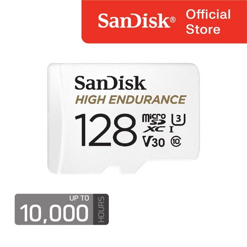 샌디스크 정품 하이 인듀어런스 마이크로SD V30 SDSQQNR 블랙박스, 128GB