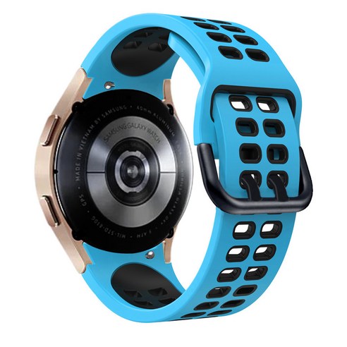 삼성 갤럭시 시계 4 클래식 46mm 42mm / 44mm 42mm 실리콘 스포츠 밴드, Blue Black, galaxy watch 4 44mm