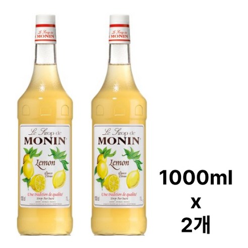 레몬  모닌 레몬시럽 1000ml, 2개