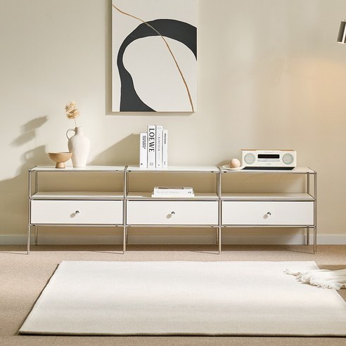 시간을 초월하는 아름다움, 가이온 미드센츄리 모듈 거실장으로 완성하는 공간의 예술 모듈거실장