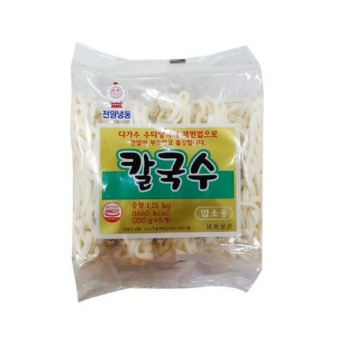 [오성식품] 냉동칼국수면(천일)40인분, 1.15kg, 1팩 - 칼국수 | 쿠팡