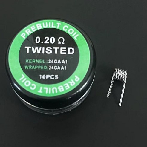 DL RDL 나선형 ID 사전 제작 융합 클랩튼 코일 외계인 트위스트 저항 KA1/A1/SS316L/NI80 가열 와이어 분해 도구 3mm, [01] 10pcs, [08] TWISTED 0.2ohm, 10개