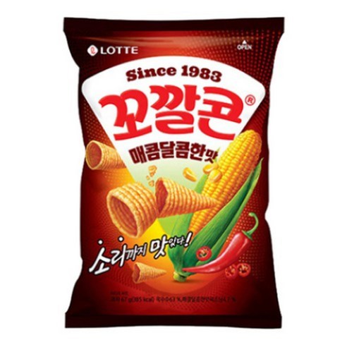 꼬깔콘 매콤달콤한맛, 67g, 18개