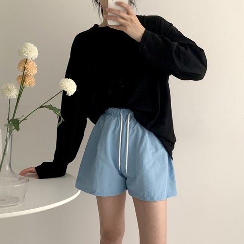 순이들 여성 바스락 나일론 3부 반바지 (9컬러)