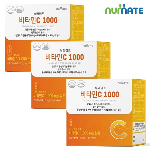 뉴메이트 비타민C 1000 (3박스18개월분600정), 1.1g, 3박스