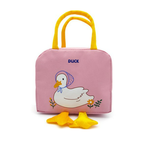 라이프퀄업 오리 도시락 가방 핑크, 1개