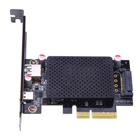AFBEST USB3.1-A + C 확장 카드 PCI-E 10G 어댑터 데스크탑 유형 -A 인터페이스, 검정