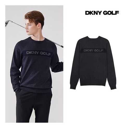 필드를 빛낼 품격, DKNY GOLF 남성 울블렌디드 라운드 골프 니트