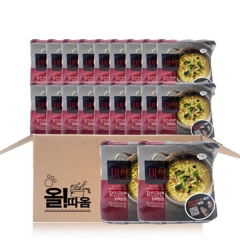 (올따옴) 더미식 장인라면 담백한맛 4입 x 5봉 (20개), 20개