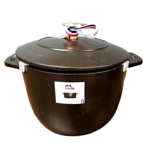 스타우브 라이스 꼬꼬떼 16cm 무쇠냄비 1.5L (5colors), 매트블랙, 지름 16cm (1.5L)