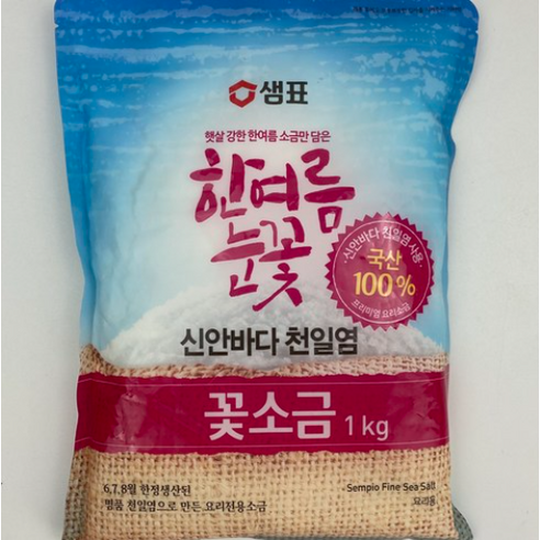 꽃소금3kg 샘표 한여름눈꽃 꽃소금, 1kg, 1개 Best Top5