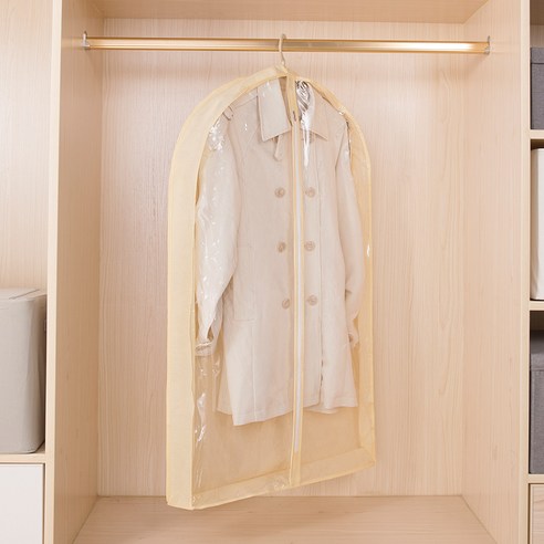 부직포 입체 옷걸이 포켓, 60x10x120cm, 스테레오 베이지 Pvc 부직포