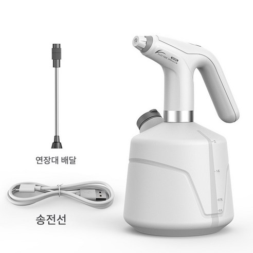kb 가정용 전동 꽃다발 분무기 2l 1200mAp, white&black, 1개