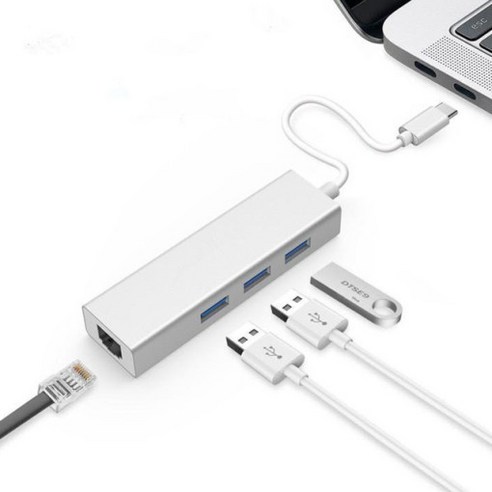 ES컴퍼니 USB3.1 C타입랜젠더 멀티허브 맥북프로 노트북용, 3.1 C타입랜젠더