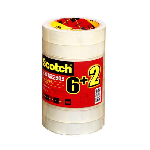 쓰리엠 스카치 물레방아 다용도 테이프 리필 18mm x 20m 8p, 3개입