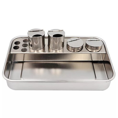 사각다용도 위생저세트 반영구 용품 타투 위생접시 위생통 4개포함, 1세트