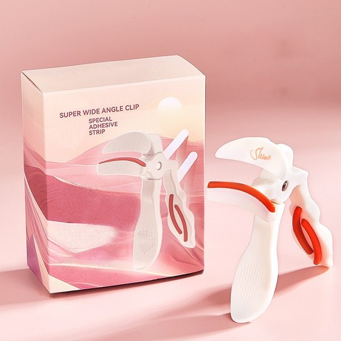 MH 2024 아이래시 컬러 뷰러 완벽한 뷰티 아이템 오래 지속되는 효과 미끄럼 방지 뷰러 두가지 리필 패드 포함 다양한 색깔 가능, 1개, 오렌지