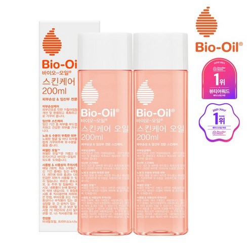 바이오오일 스킨케어 바디오일 200ml 2개 - 피부에 보습과 영양을 공급하여 건조한 피부를 관리하는 제품