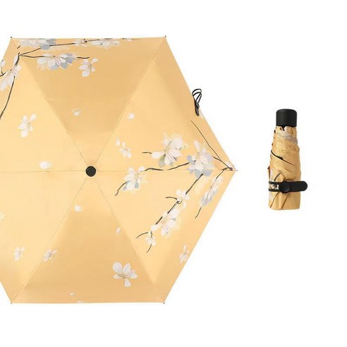 시크클립 꽃무늬 자외선 차단 암막 양산 우산