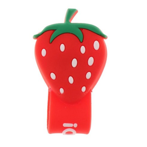 휴대용 만화 헤드셋 코드 랩 와인더 관리자 코드 키퍼 USB 홀더, 딸기, 10cm, 실리콘